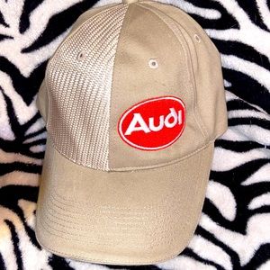 NWT AUTHENTIC AUDI CAP NEVER WORN TAN/RED